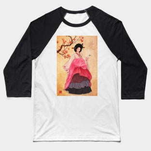 A Woman in Hanbok Baseball T-Shirt